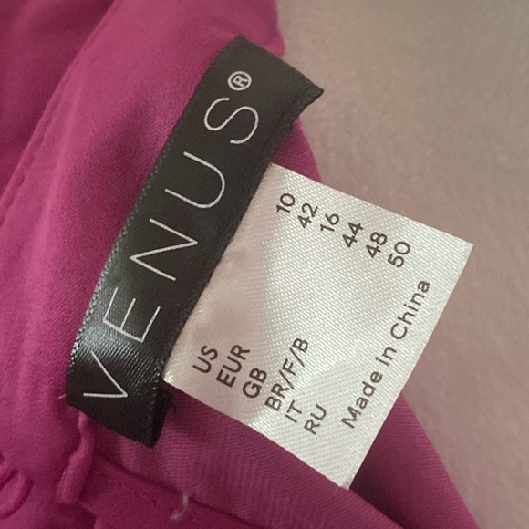 Venus Pink Elegant Magenta Women's Long Sleve Top Blouse size 10 - Picture 7 of 8